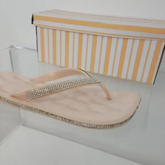 Wild Diva Rhinestone Square Sandals - Picture 5 of 6